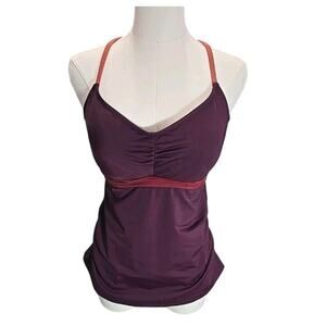 Title Nine Womens Tidal Rave Tankini Top Size 32C Underwire Sustainable Beachy